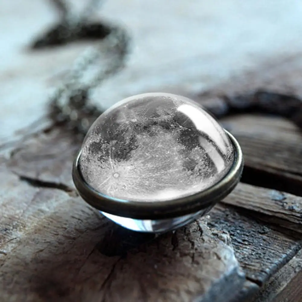 Женская модная двухсторонняя Подвеска со стеклянным шариком время драгоценный