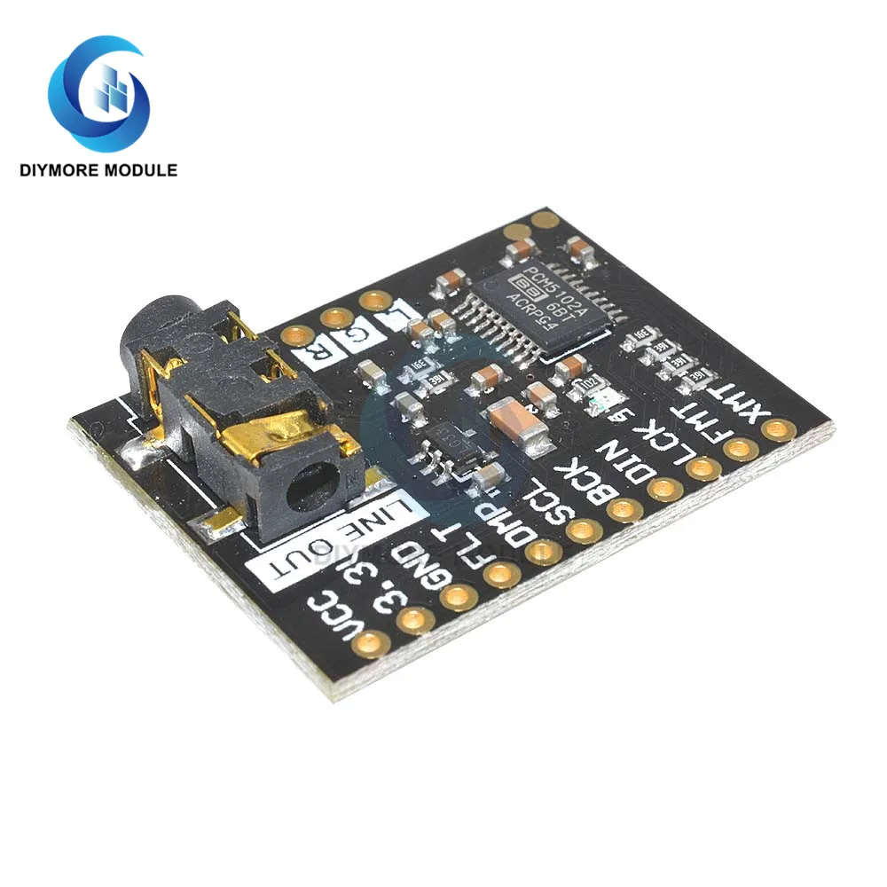PCM5102A аудио DAC декодер плата цифровой стерео звуковой модуль с 3 5 мм AUX Jack для Raspberry