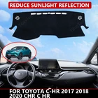 Коврик для приборной панели Toyota C-HR 2017-2020 CHR C HR, бархатный чехол для автомобильной приборной панели, Черные Блоки, пыль, уменьшает шум, автомобильные аксессуары