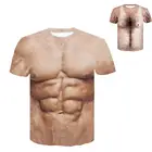 2021 новые модные летние мужские футболки 3D мышцы футболка с короткими рукавами и принтом с круглым вырезом дышащая футболка для вечерние футболка для мужчин