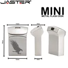 Флэш-накопитель JASTER USB 2,0, мини металлическая Флэшка, 4 ГБ, 16 ГБ, 32 ГБ, 64 ГБ, 128 ГБ, U-диск, флэш-карта, 10 шт., бесплатный логотип