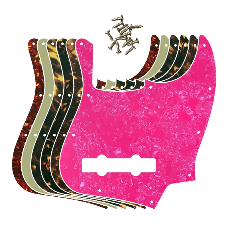 

Fei Man Custom Quality Pickguard - For US 10 Holes 5 String Jazz Bass Guitar Pickguard Scratch Plate Multicolor Flame Pattern