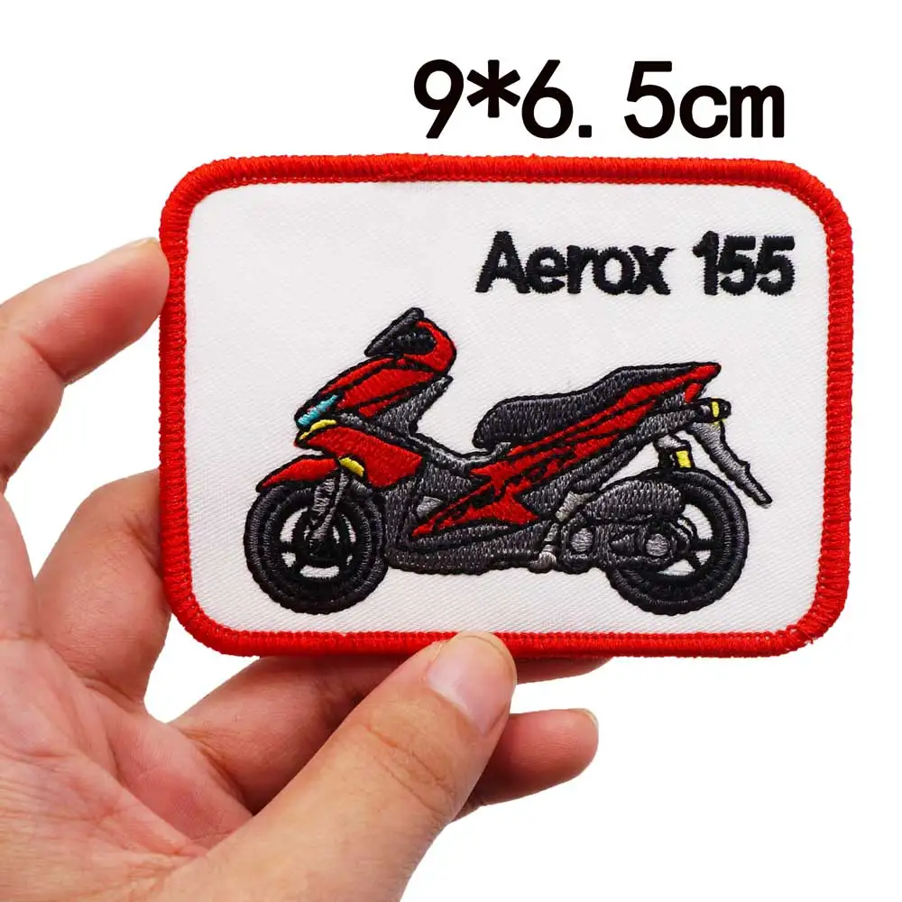 

Aerox 155 нашивки с вышивкой для одежды с утюгом и подкладкой на липучке