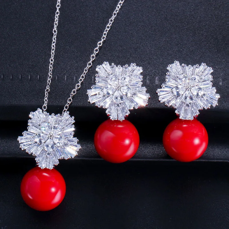 BeaQueen сверкающие кубические циркониевые большие круглые серые жемчужные серьги и