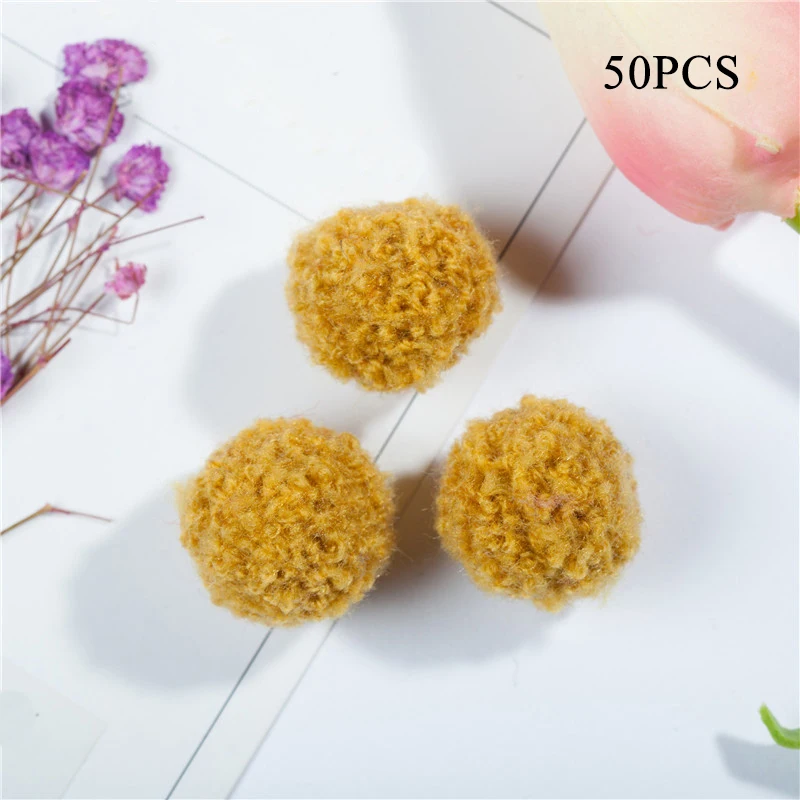 50 шт Цвет плюшевый помпон пушистый Детские аксессуары для волос Pompony