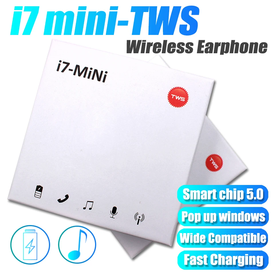 Acespower дешевый I7 Mini TWS гарнитура в упаковке Широкая совместимость умные