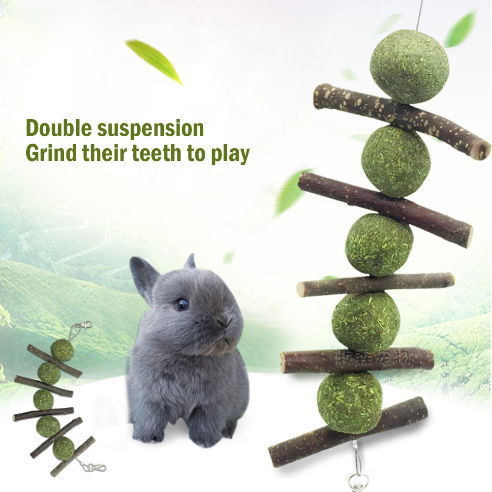 Кролик жевательная игрушка для зубов натуральные яблочные палочки кроликов