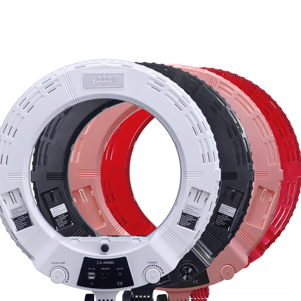

Yidoblo LX-480SII Warm & Cold Bio-color Camera Photo/Studio/Phone/Video 18'' 240 LED Ring Light LED Lamp Makeup Ring lamp light
