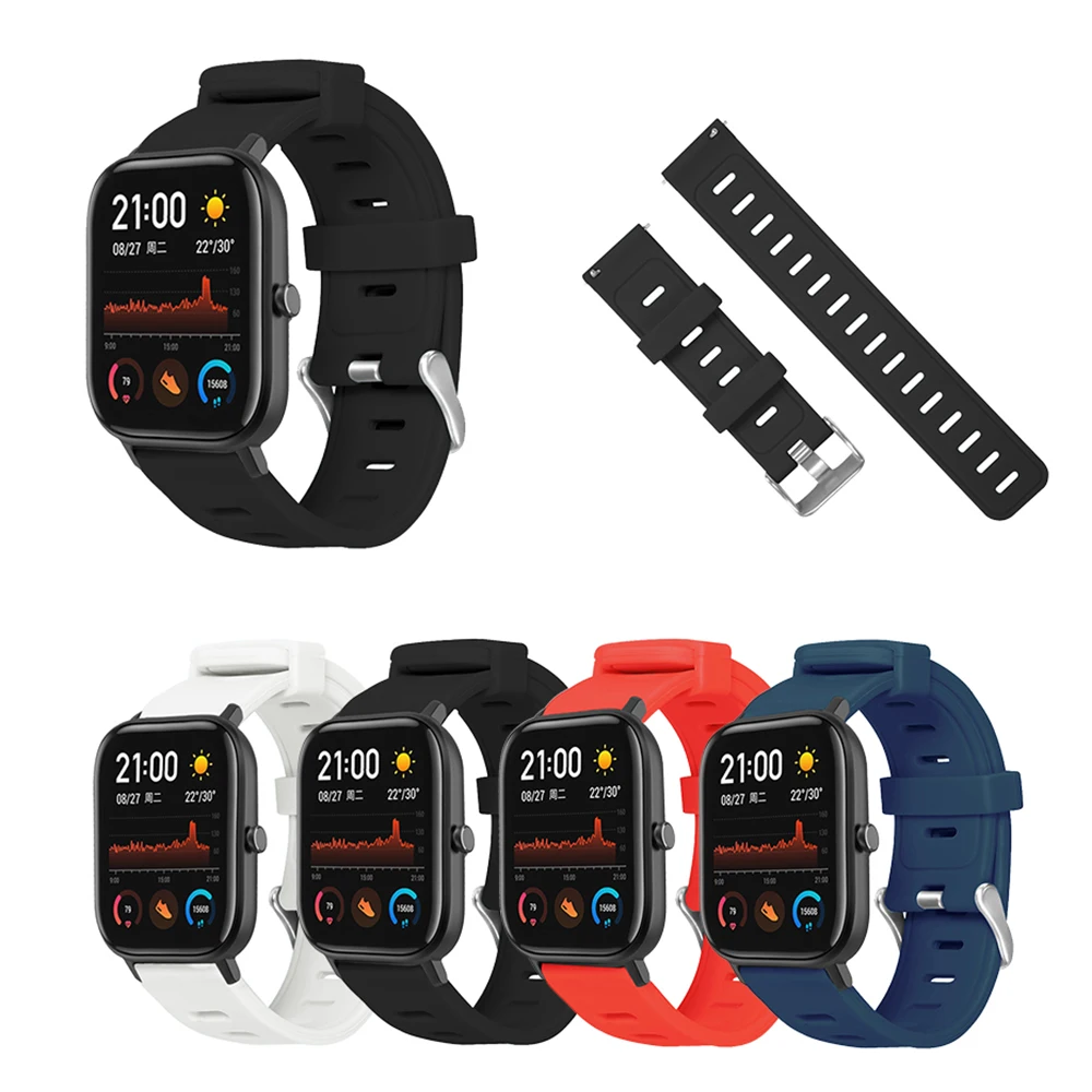 Высокое качество Смарт часы браслет для Huami amazfit GTS 20 мм монохромные со стальной