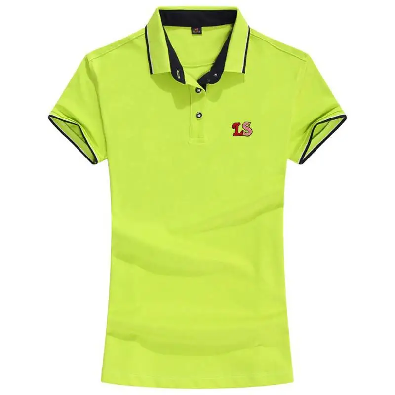 Модные рубашки-поло новинка летние женские с коротким рукавом