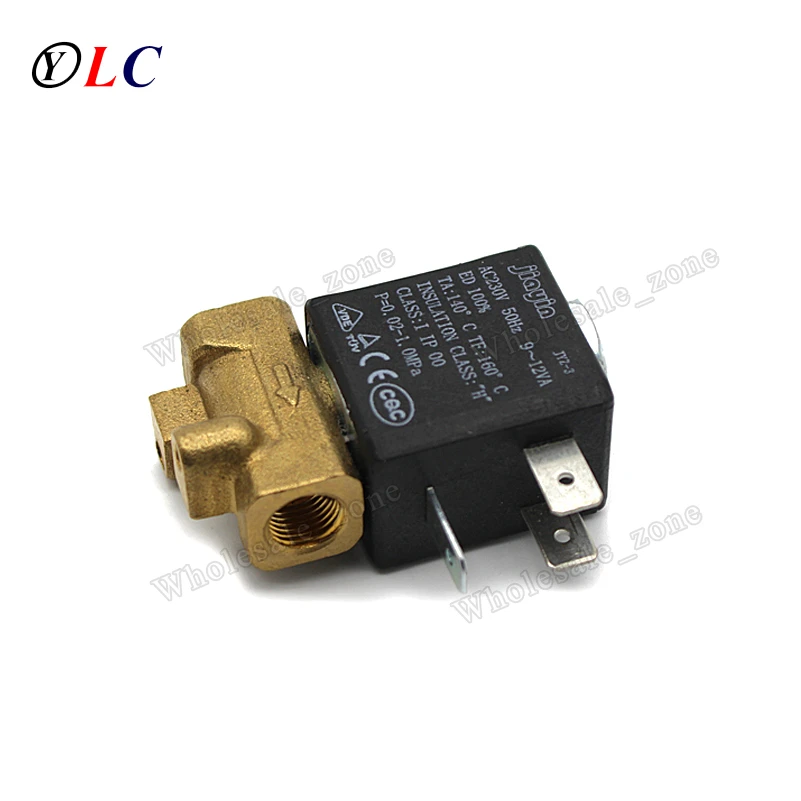 Новый Jiayin JYZ-3 нормально закрытый 2/2 ходовой прямого действия 3 мм AC 230V G1/8' латунь