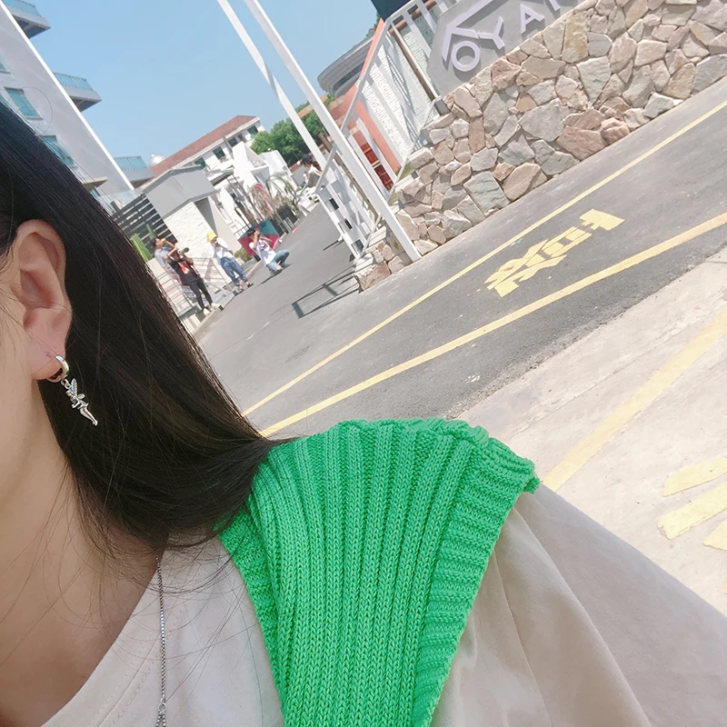 Женские винтажные серьги-гвоздики Kinel из стерлингового серебра 925 пробы с цветком