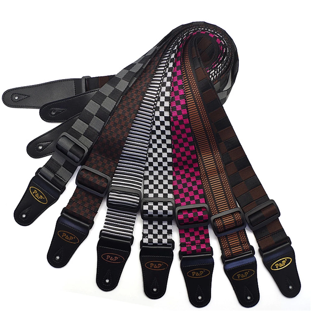 bunte serie gehobenen persönlichkeit woven nylon farbe elektrische gitarre akustische gitarre folk gitarre bass strap free global shipping