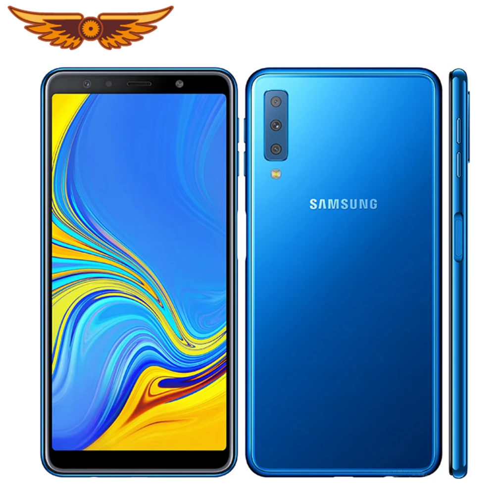 Смартфон Samsung Galaxy A7 (2018) A750F 4 + 64 ГБ экран 6 0 '' тройная камера 24 МП LTE Android |