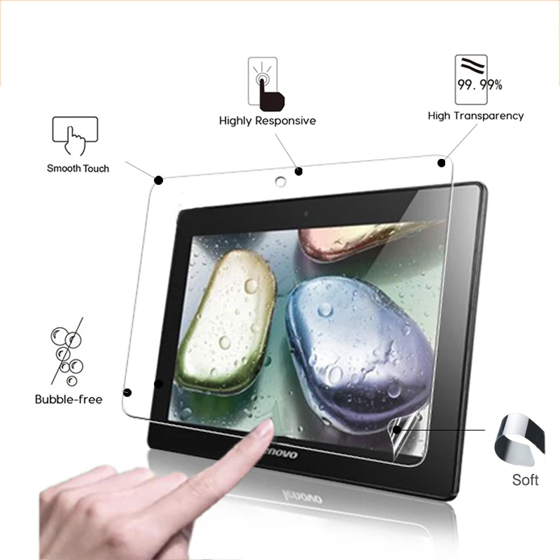 

High Clear Glossy screen protector film For Lenovo IdeaTab S6000 10.1" tablet ANti-Scratched HD lcd screen protective films