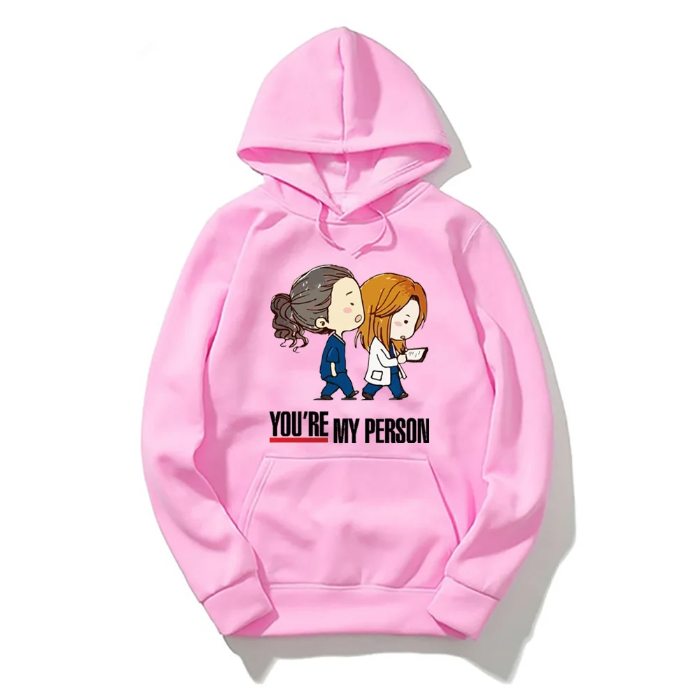 2021 Greys Anatomy Print Hoodie Long Sleeve Movie Hood Sweatshirt for Women