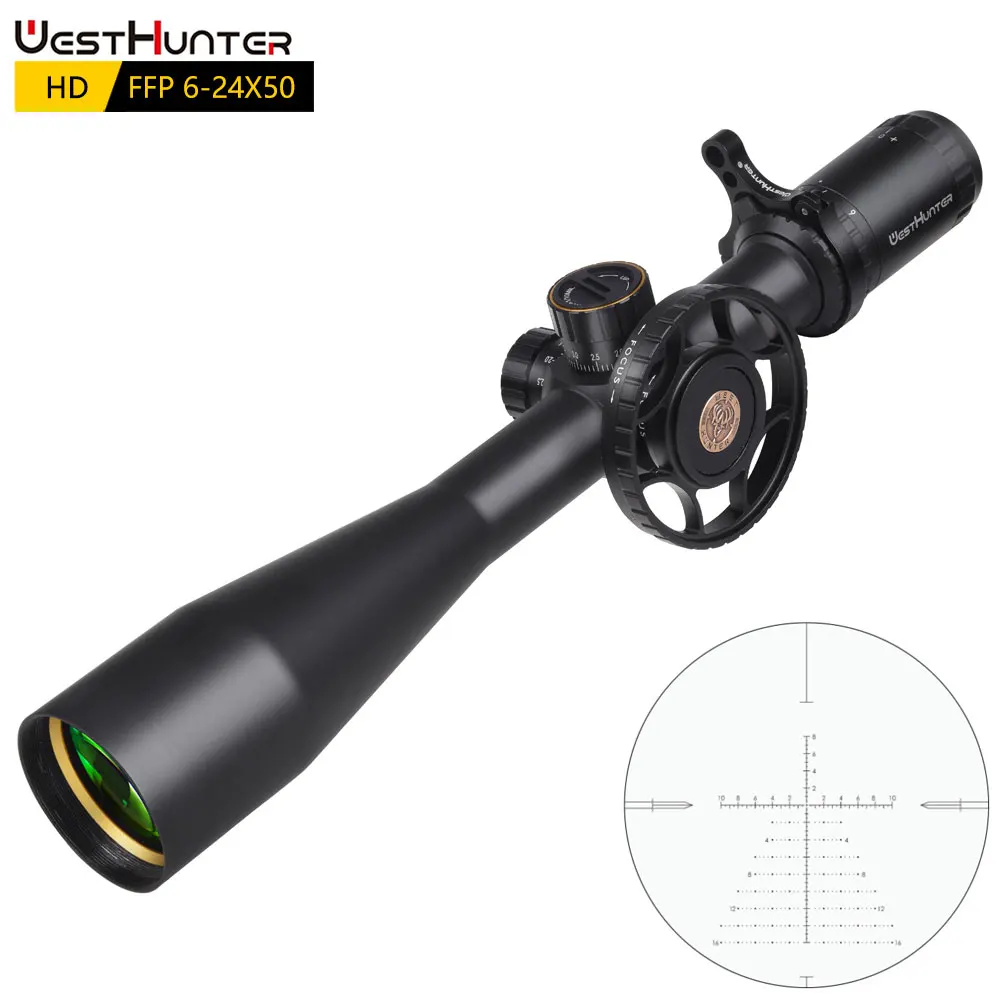 WESTHUNTER HD 6 24X50 FFP первый фокусный самолет охотничий прицел боковой Параллакс