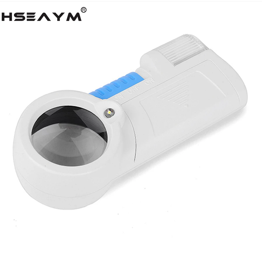 12X увеличительное белое пластиковое портативное ювелирное изделие для чтения