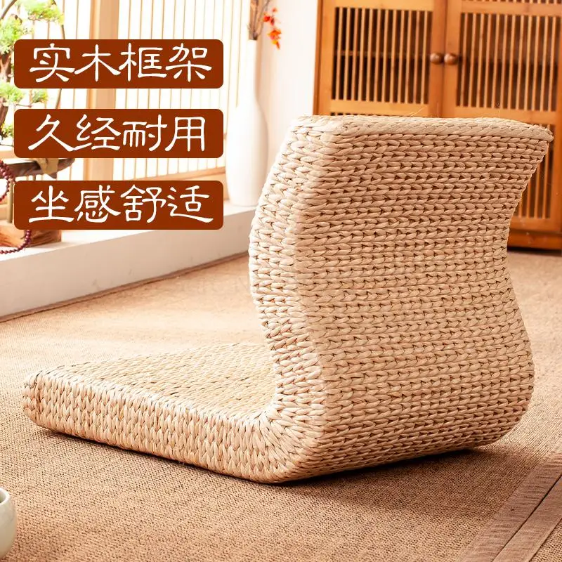 Простое соломенное татами кресло для эркера балконное напольное гостиной и