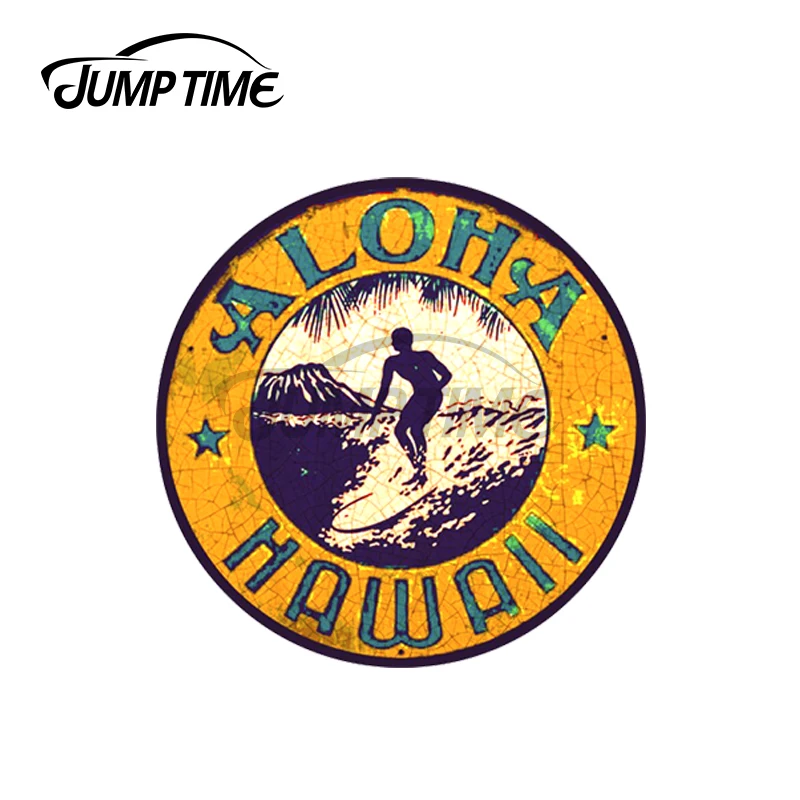 JumpTime 13x13 см для надпись &quotАлоха Гавайи&quot RV Windows Винтаж автомобильные наклейки на