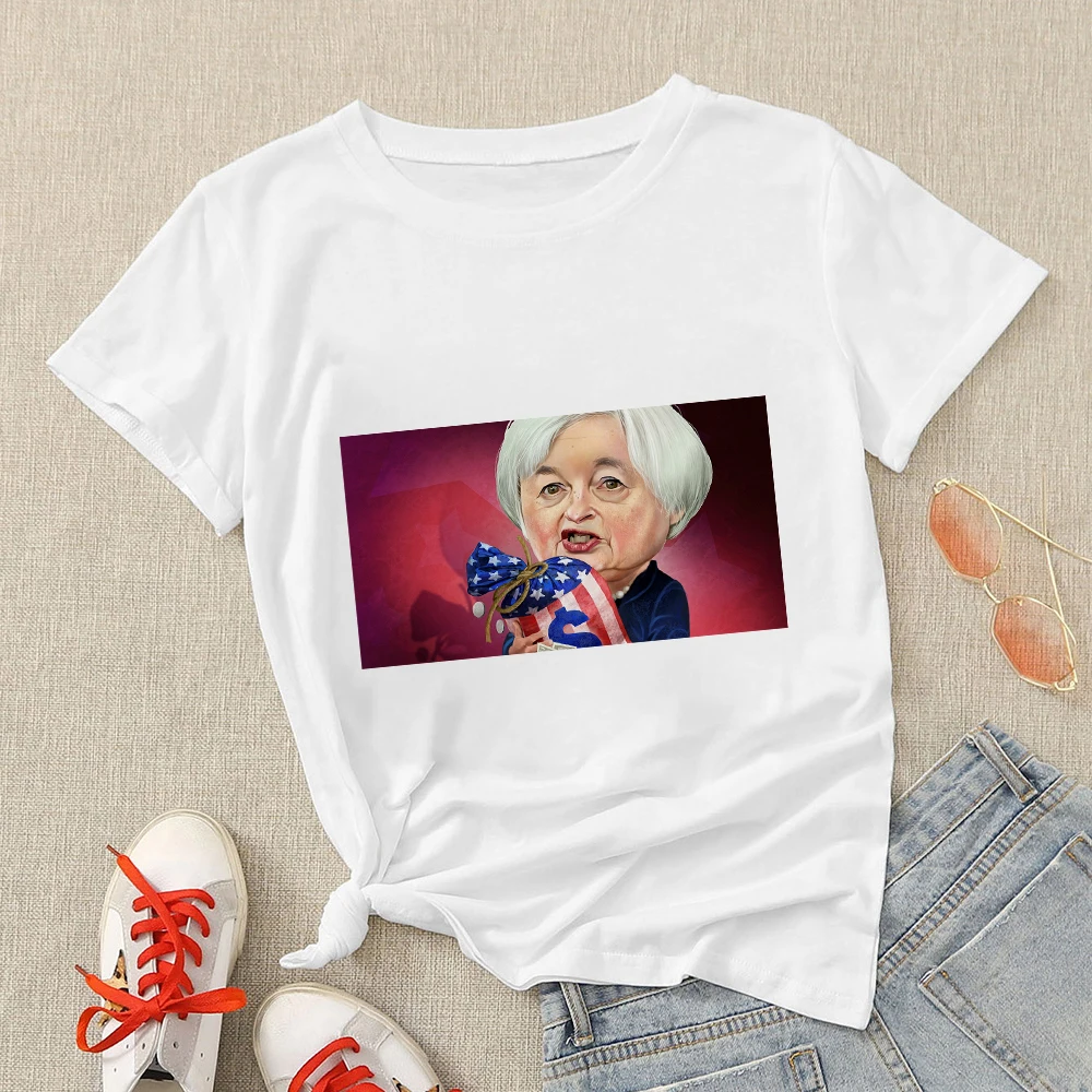 

2021 The Richest Woman In The New Era Graphic T-Shirt Printed Sweetheart T Shirts y2k Fashion Summer Shirts Trendy Top Tee