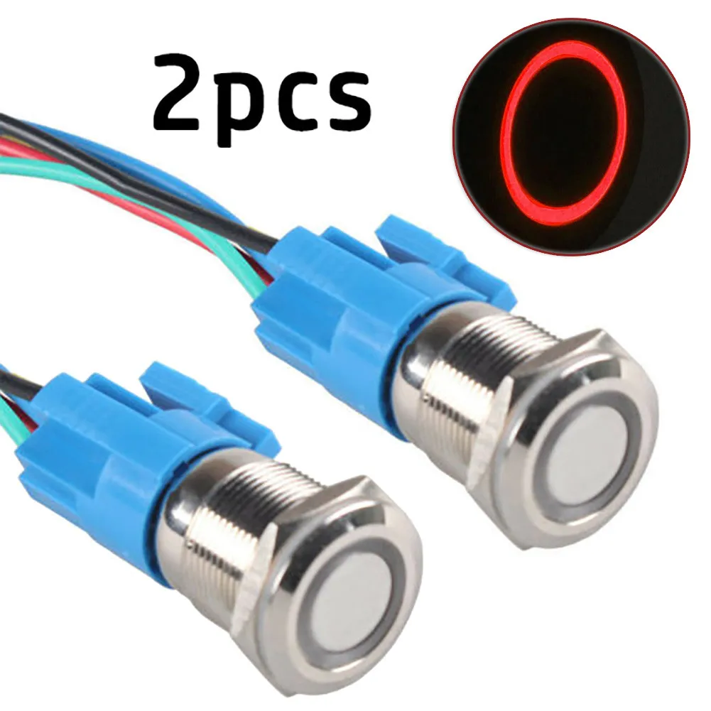 2 шт. 16 мм 12 в автомобильный красный светодиодный светильник ангельский глаз