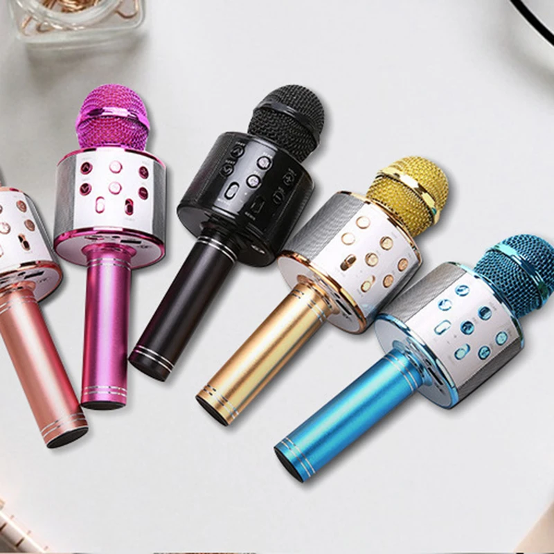 Беспроводной микрофон для телефона караоке портативный записи вокала и пения