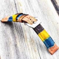 new 1pcs genuine cow leather very strong watch band watch strap beautiful color 22mm 24mm size available wb200530