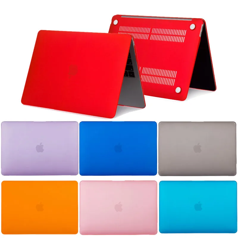 Однотонный чехол для MacBook Pro Retina 12 13 15 ноутбука A1398 A1502 матовый из ПВХ Air 11
