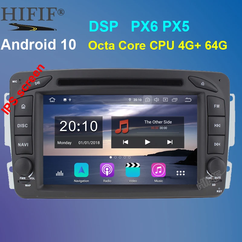 Автомобильный DVD плеер PX6 dsp для Mercedes Benz W203 W208 W209 W210 W463 W163 W168 Viano 4G восемь ядер 4 Гб