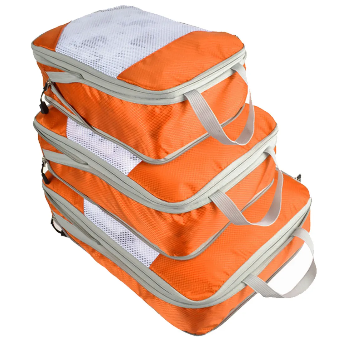 orange Сжимаемая сумка для хранения, набор из трех предметов, компрессионная упаковка, куб для путешествий, органайзер для багажа, складная дорожная сумка, Органайзер - Цвет: orange