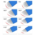 50 шт., иглы для перманентного макияжа бровей, для микроблейдинга