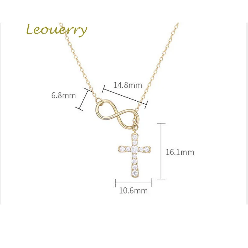 Цепочка с подвеской-крестом из серебра 925 пробы фианитами | Украшения и