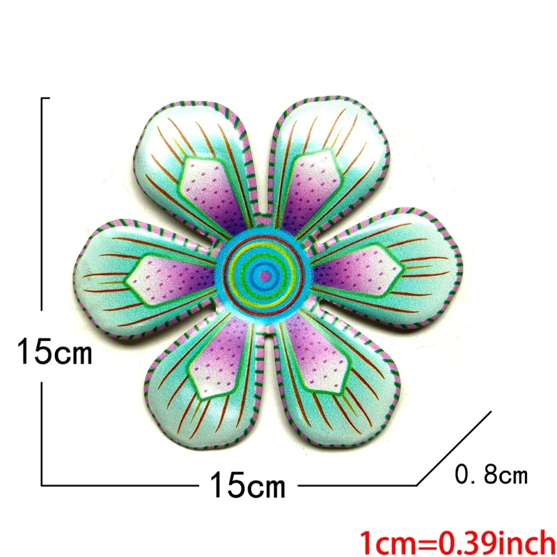 

Metal Flower Wall Art Decor Retro Colorful Iron Floral Sculpture Garden Ornament