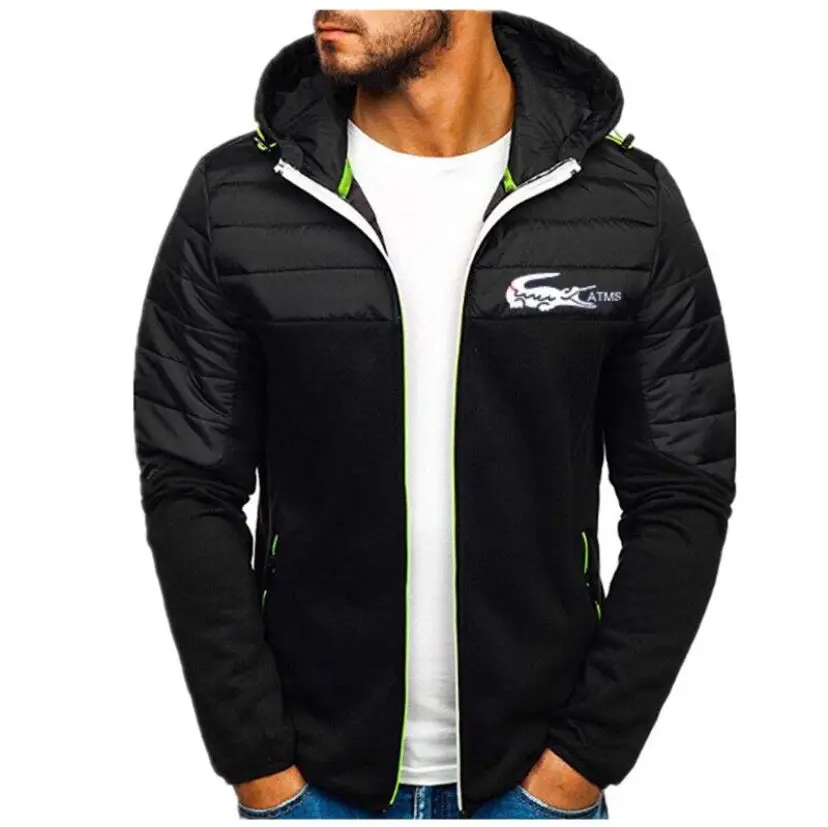 

Men's new winter warm jacket, men's long sleeve Hoodie, business leisure zipper coat, warm thick cotton padded jacket