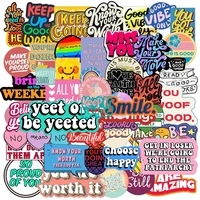 10 30 50PCS Motivational Phrases Sticker Quotes Sentences Waterproof for Laptop Diary Phone Office Study Room Graffiti Decal Toy
