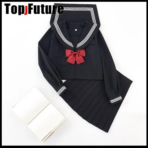 Черный школьный Костюм Форма моряка новинка школьная форма для выступлений