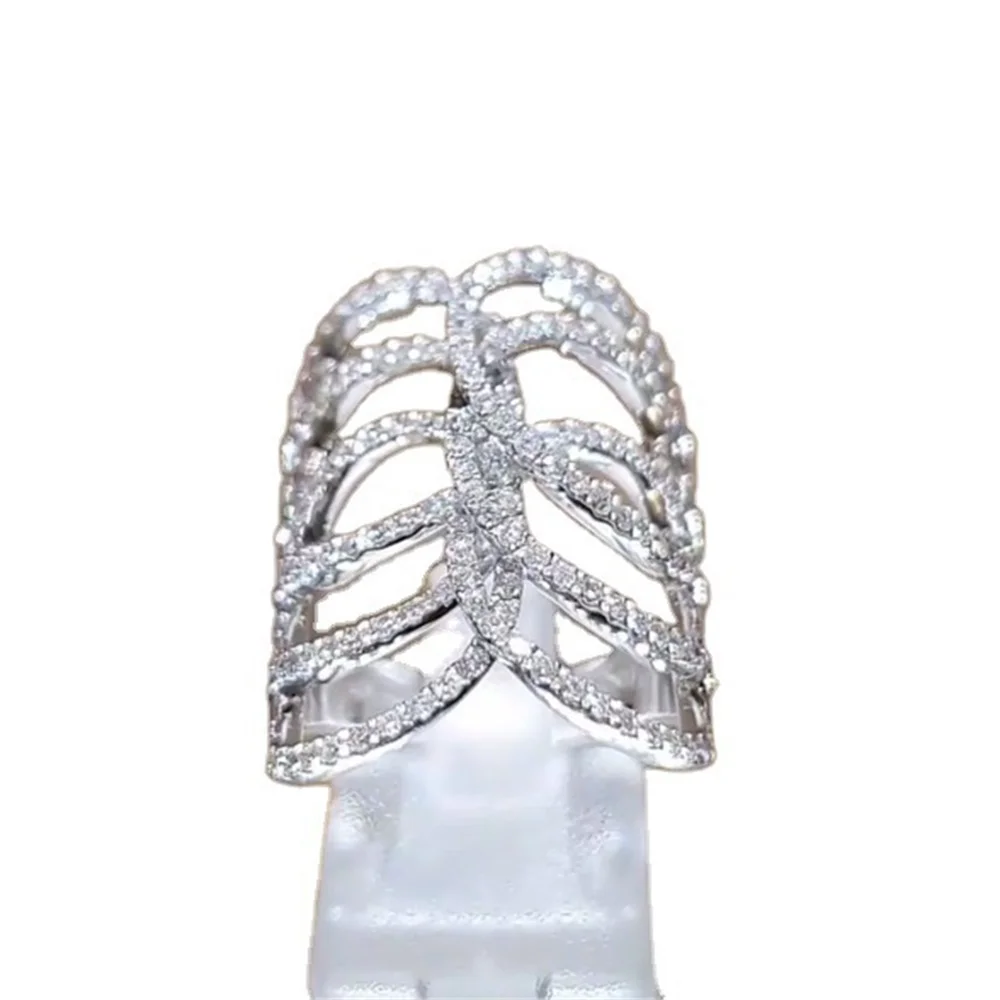 

Couple Wedding Hollow Rings Rings for Women Silver Plated Cubic Zirconia Rings Fashion Creativity Jewelry Birthday Gift for Girl