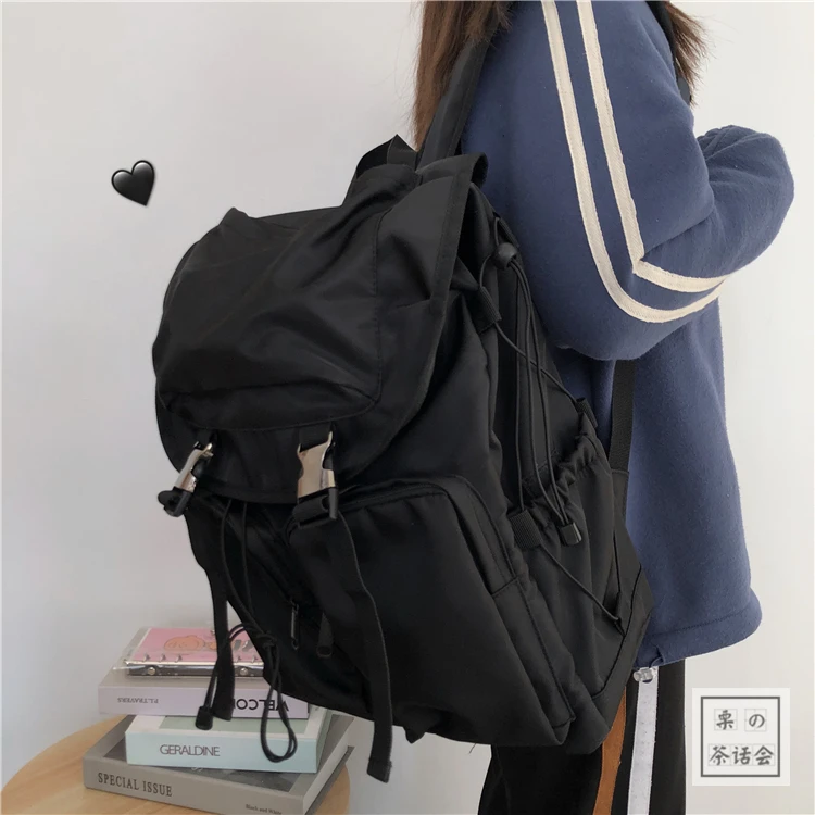 

PP2612 Japanese Harajuku travel backpack male retro Hong Kong style student schoolbag male