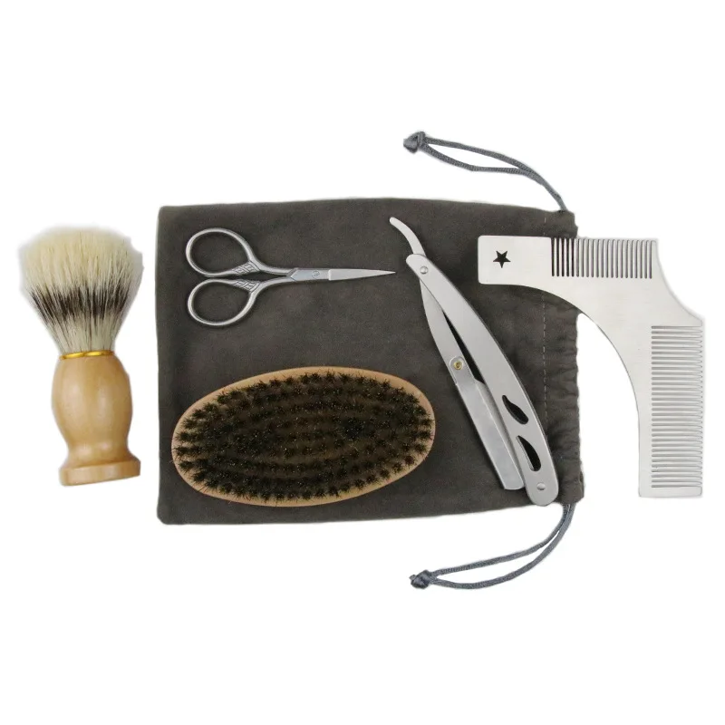 Для бороды из нержавеющей стали Шаблоны Мужская Уход за волосами помазок для