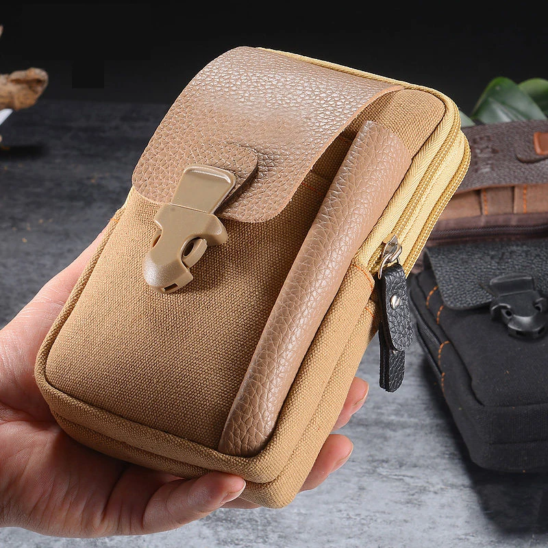 Трехслойная тактическая сумка для телефона Molle поясная в стиле милитари