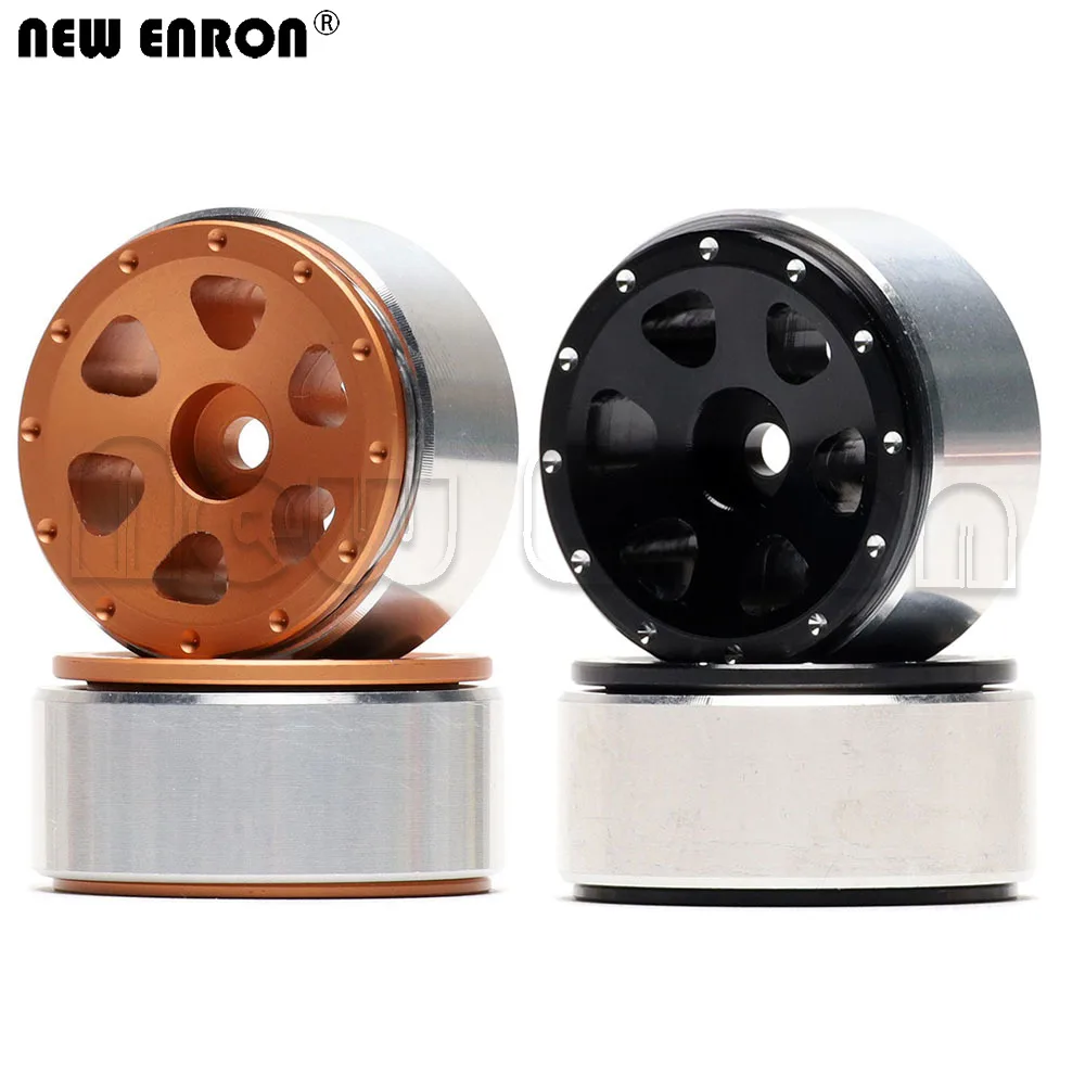 

NEW ENRON 1.0" Metal Beadlock CNC Micro Crawler Wheel Rim Hub 30mm for 1/24 RC Crawler Axial SCX24 90081 AXI00001 mini crawler