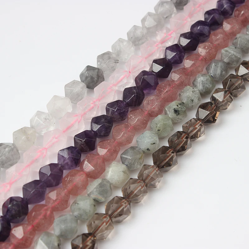 LanLi 6/8 мм натуральные ювелирные изделия золотые блестящие песочные камни