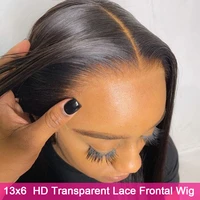 long straight hd transparent lace frontal wigs human hair 250 28 30 inches pre plucked 5x5 hd lace closure wig for black women