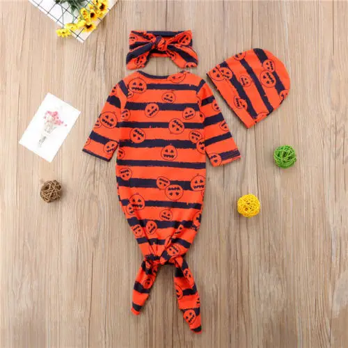 Одежда для маленьких мальчиков и девочек на Хэллоуин новорожденных одежда сна