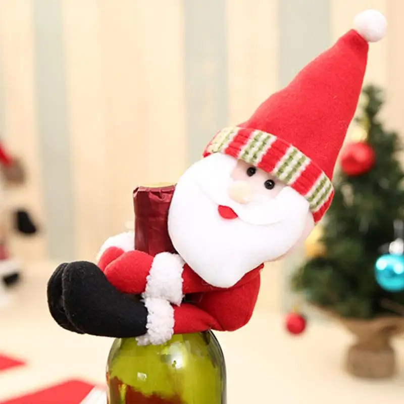 VKTECH Рождество Санта-Клауса и снеговика кукла дома орнамент вина украшение для