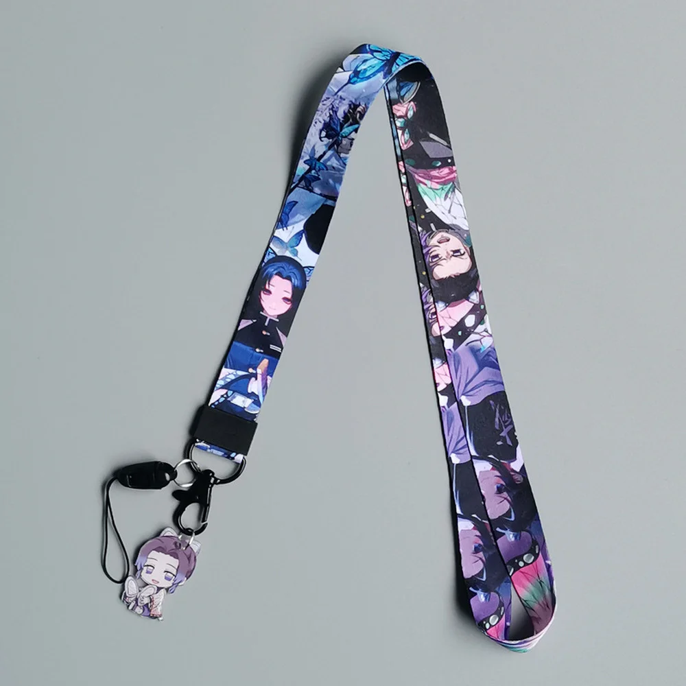 demon slayer keychain anime trinkets kimetsu no yaiba accessories phone chain work id card bag lanyard women jewelry men gift free global shipping