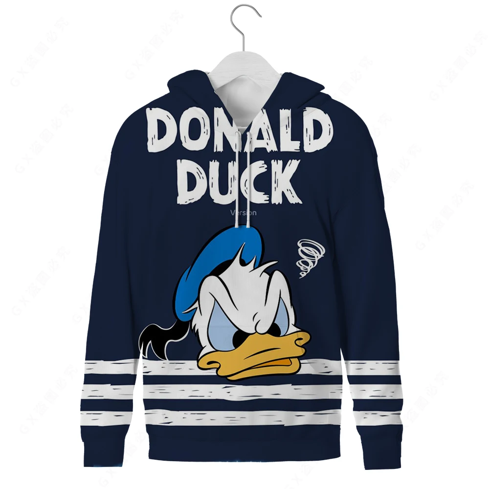 Женский свитер Дональд Дак повседневный модный с капюшоном - купить по выгодной