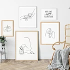 Винные абстрактные изображения рисование линий Cheers Bar Cart Печать на холсте постер в скандинавском стиле минимальное украшение картина кухонный Декор