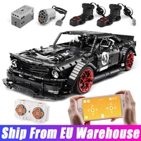 mould king 13108 high tech mustangsed hoonicorns car model app rc muscle cars moc 22970 building blocks kids toys birthday gifts